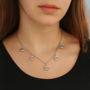 925 Sterling Silver Crown Charm Necklace Silver Ocean 925 Sterling Silver Crown Charm Necklace